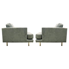 Contemporary Custom Joseph D'urso Signed Knoll Pair of Cube Lounge Chairs, 2006