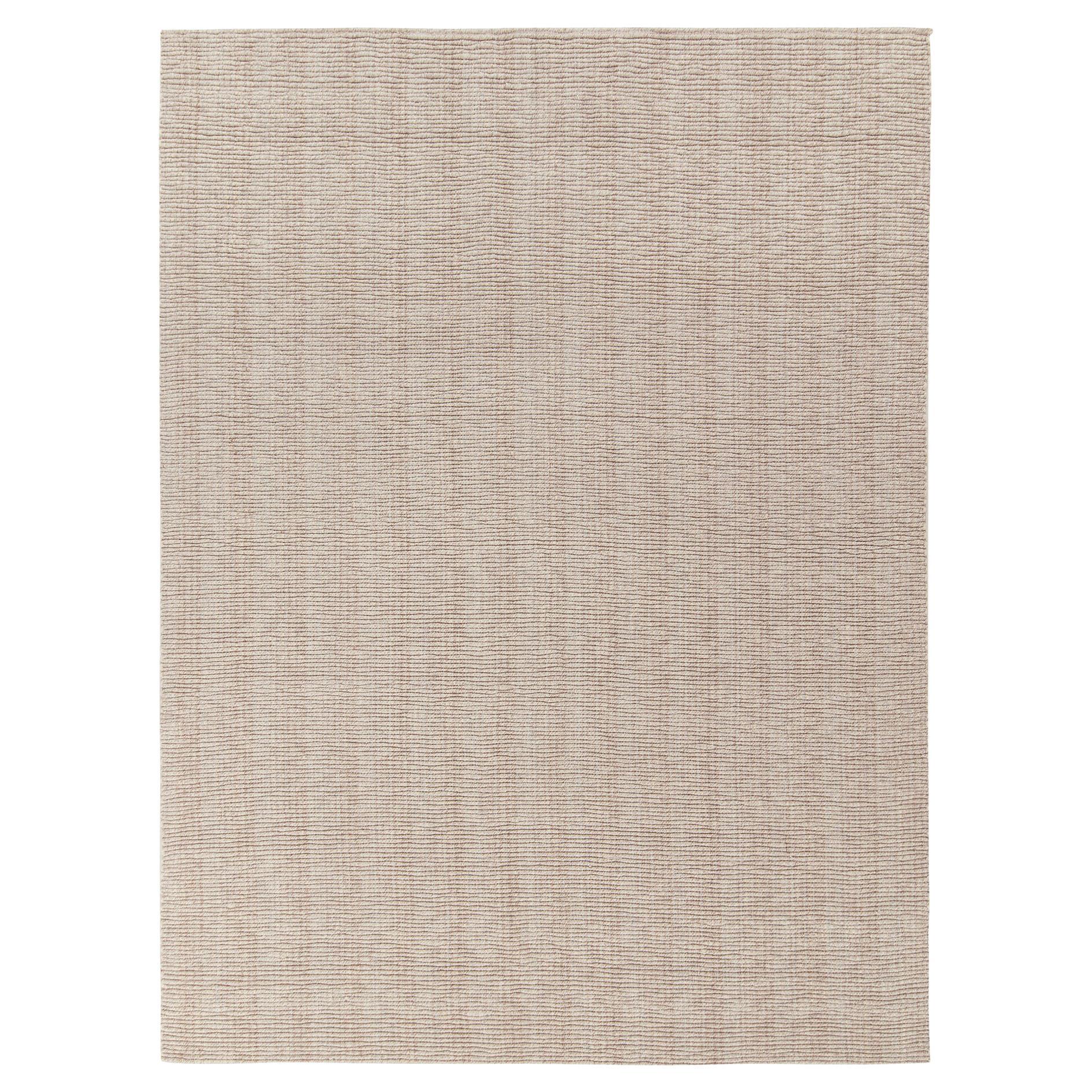 Tapis & Kilim's Tapis contemporain personnalisé Kilim à rayures beige-marron en vente