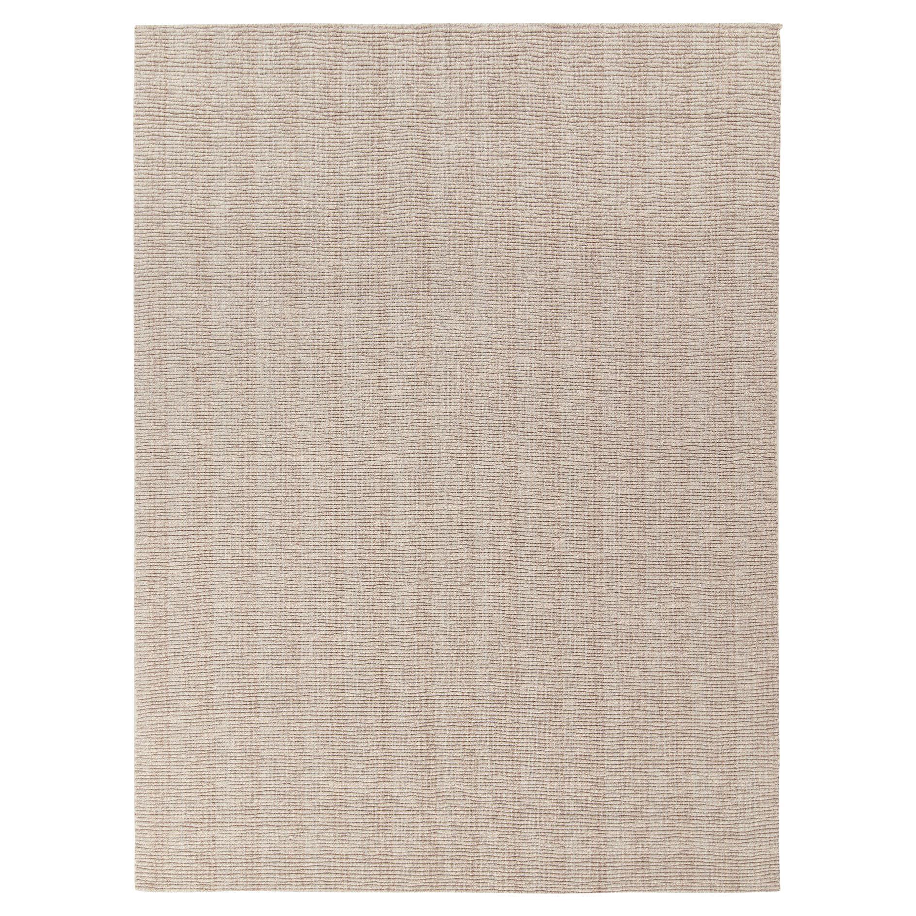 Rug & Kilim's Contemporary Custom Kilim Rug in Beige-Brown Stripes For Sale