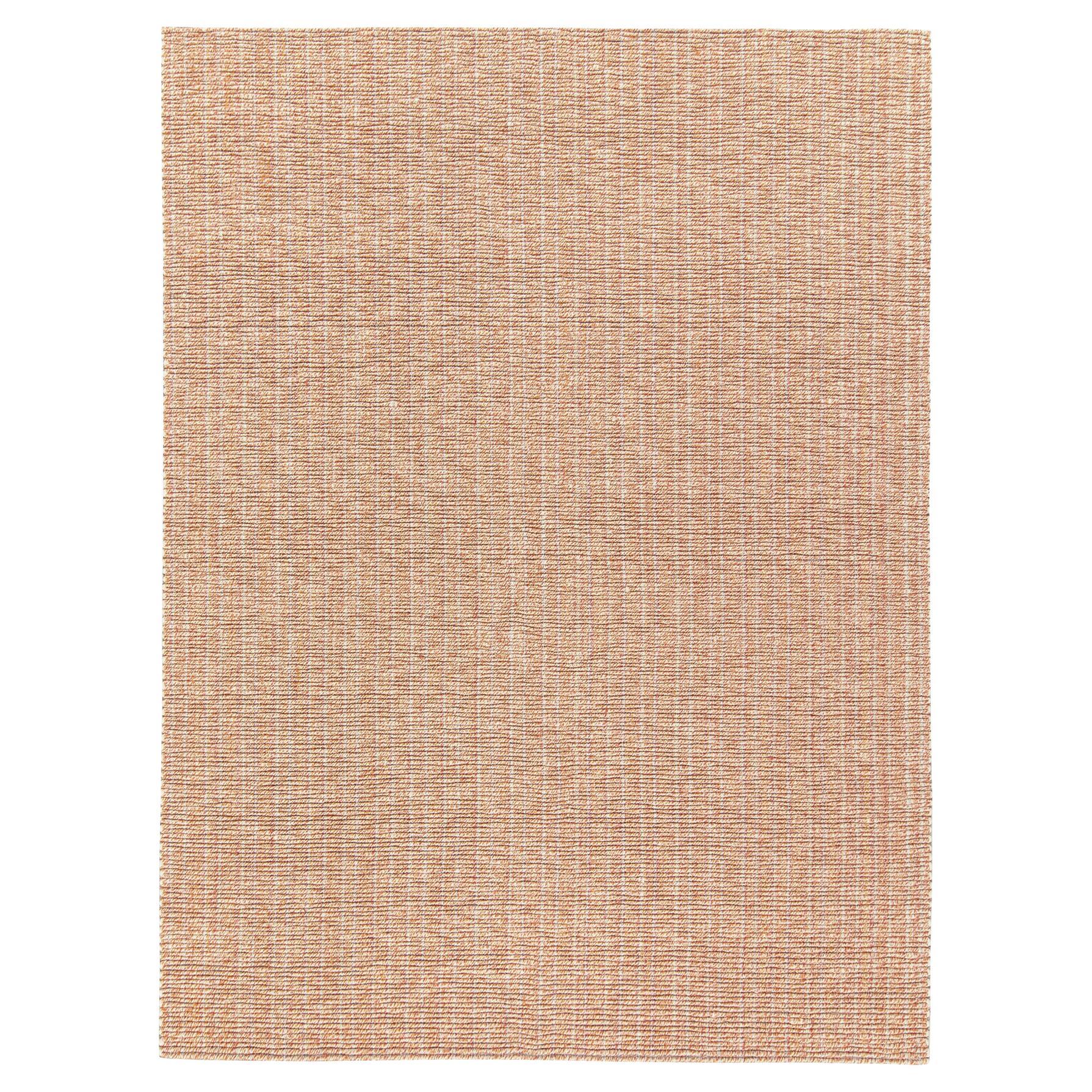 Zeitgenössischer, maßgefertigter Kelim-Teppich in Gold, Rot, Weiß Streifen, Teppich & Kelim