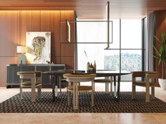 Zeitgenössischer, maßgefertigter Lack-Esszimmerstuhl