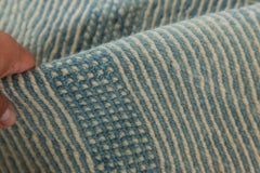 Modern Custom Flat Weave Blue Moroccan Style Runner by Doris Leslie Blau