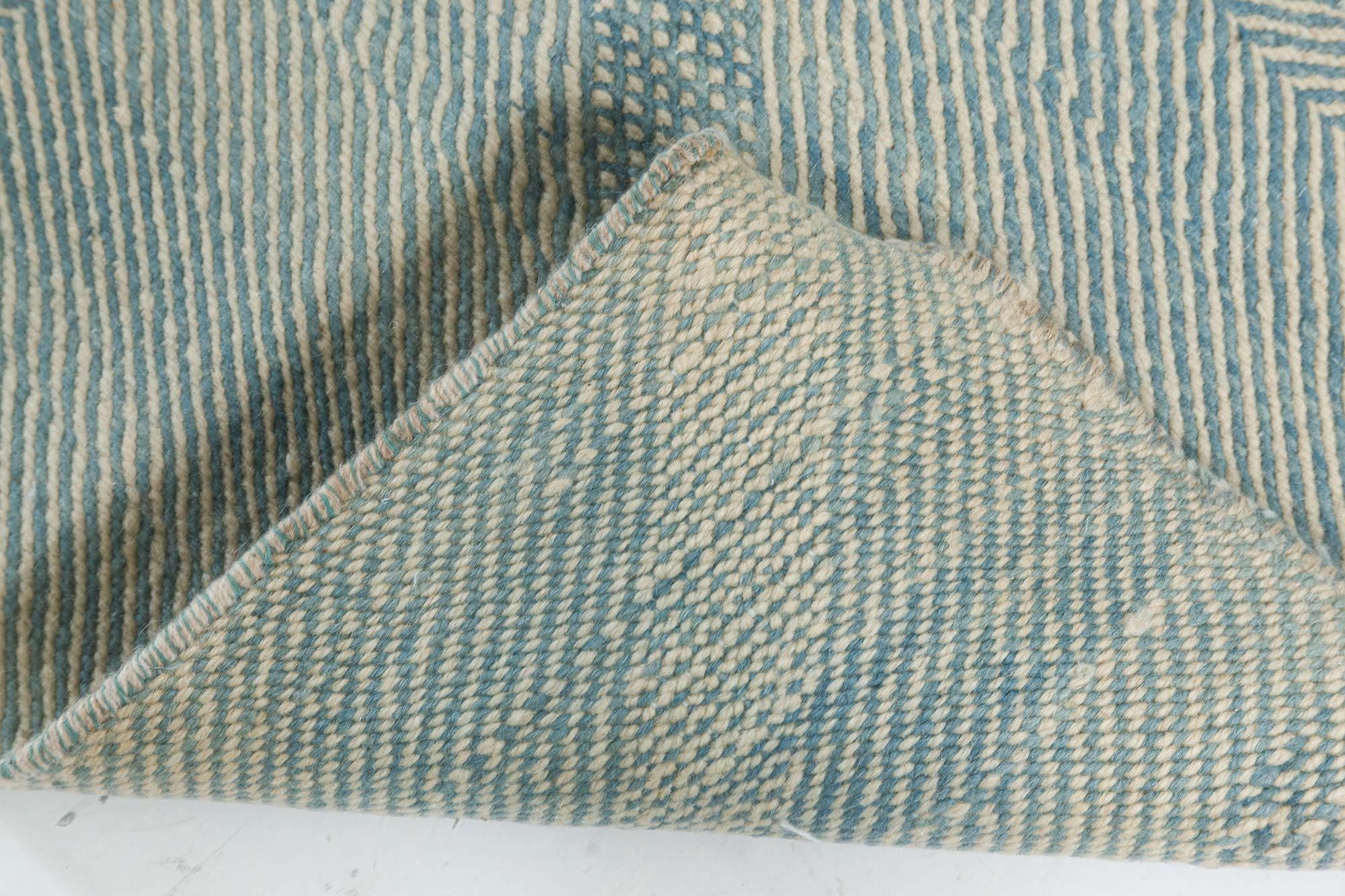 Contemporary Custom Flat Weave Runner im marokkanischen Stil von Doris Leslie Blau (Wolle) im Angebot