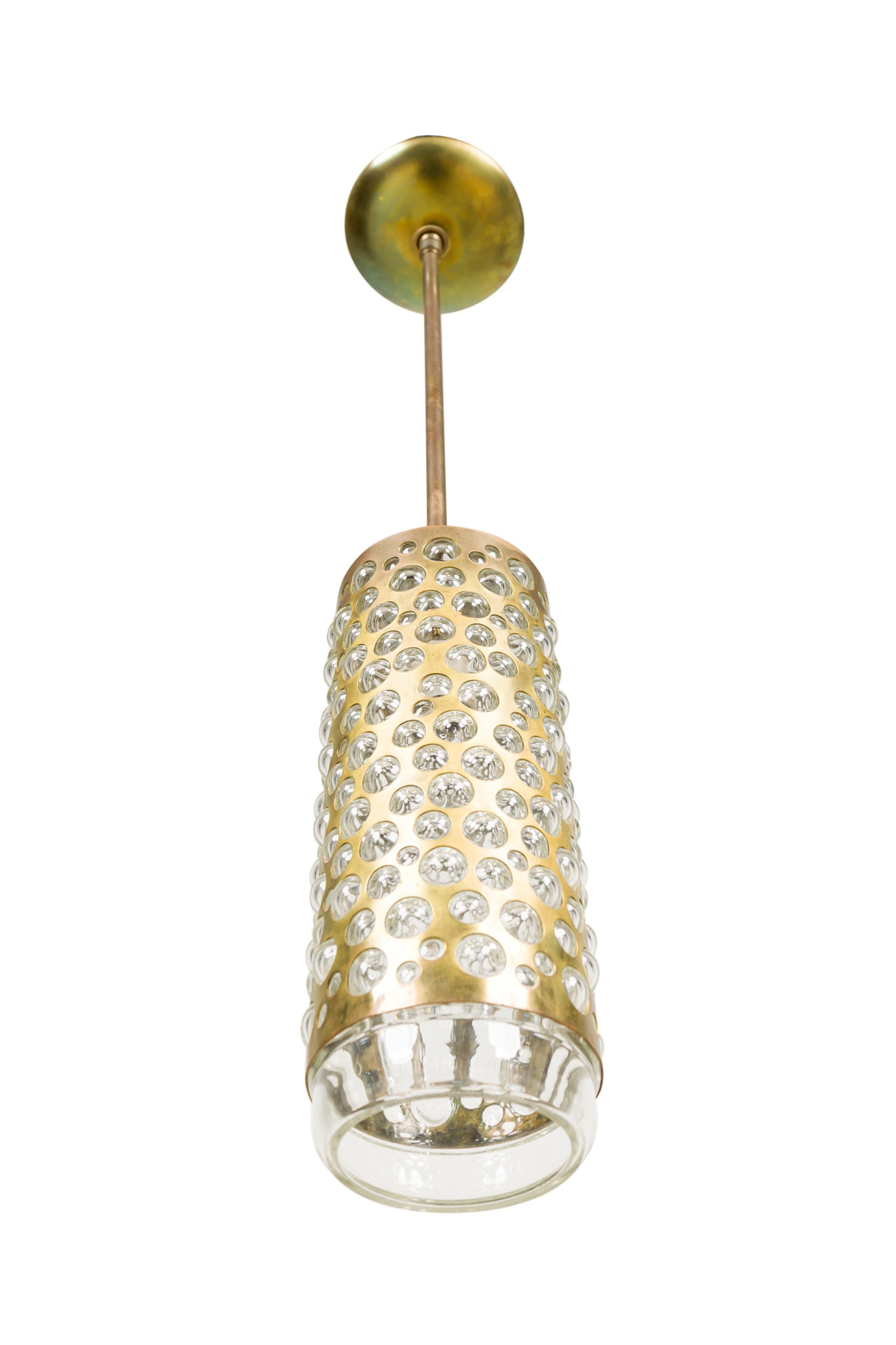 Contemporary Cylinder chandelier with glass bubbles For Sale 2
