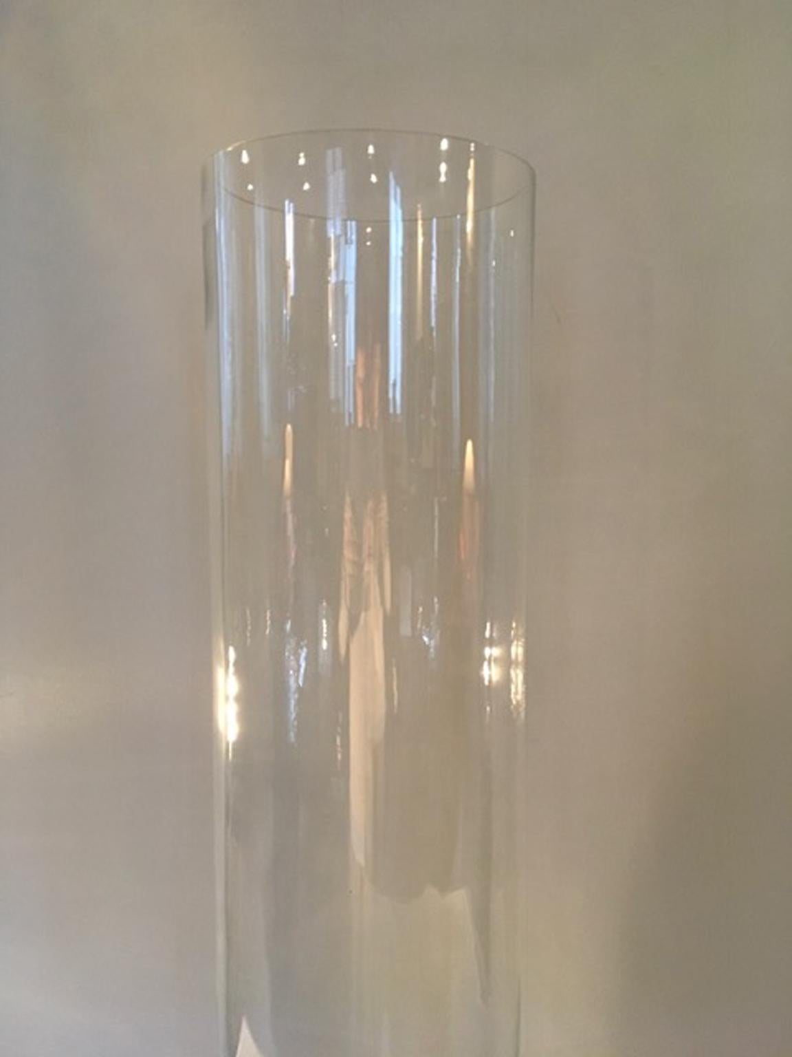 Contemporary Cylinder Giant Clear Glass Jar Vase  3