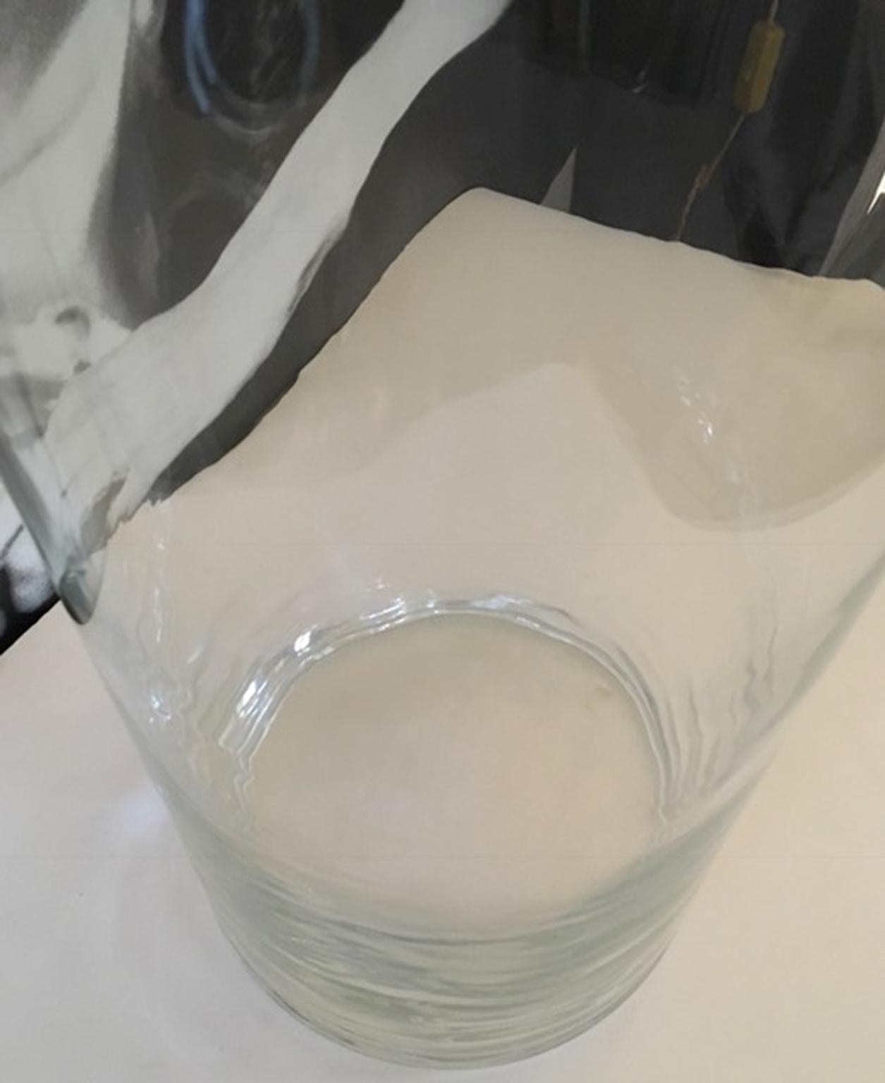 Minimalist Contemporary Cylinder Giant Clear Glass Jar Vase 