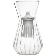 fferrone Contemporary Czech Fluted Talise Glass Water Filter Carafe Pitcher