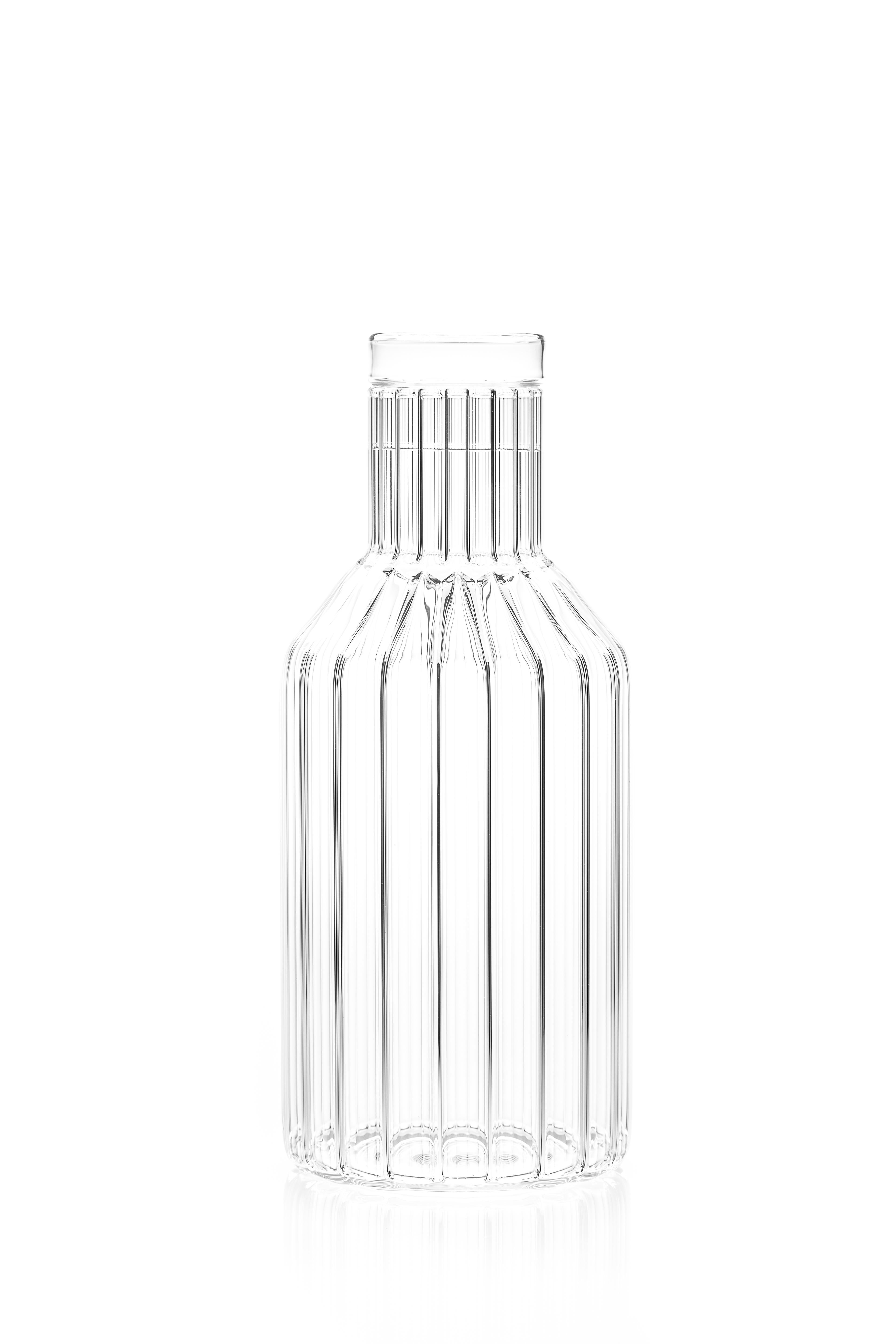 fferrone Contemporary Boyd Dekanter aus tschechischem Glas mit sechs Likörgläsern (Moderne) im Angebot