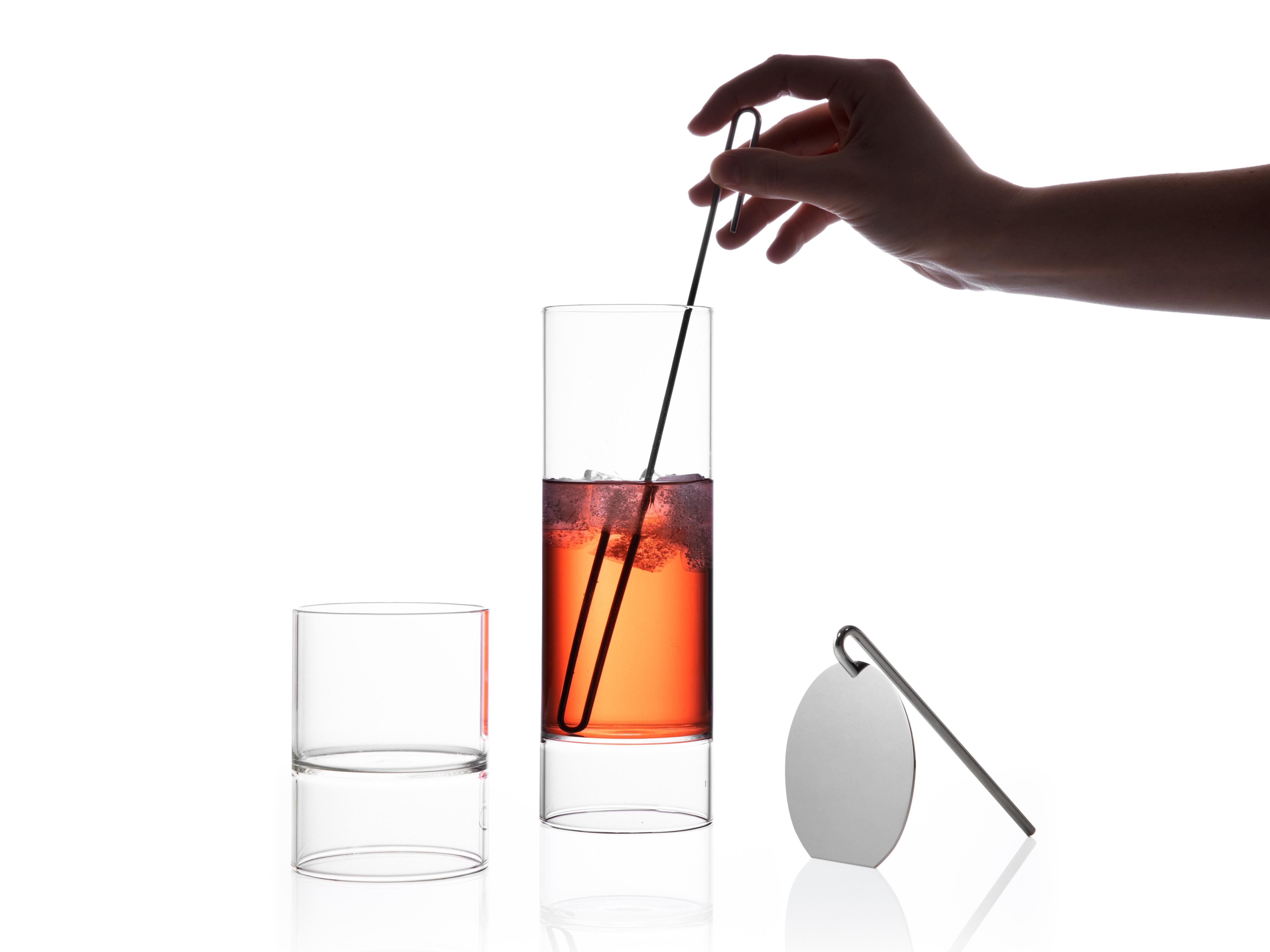 Fferrone Contemporary Czech Glass Cocktail-Set mit acht Rocks-Martini-Gläsern im Zustand „Neu“ im Angebot in Chicago, IL