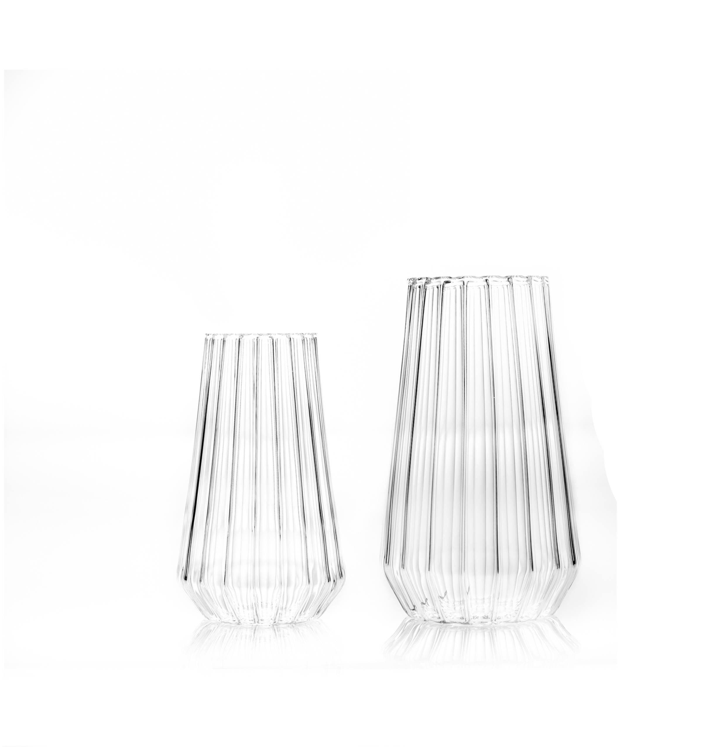 fluted glassware
