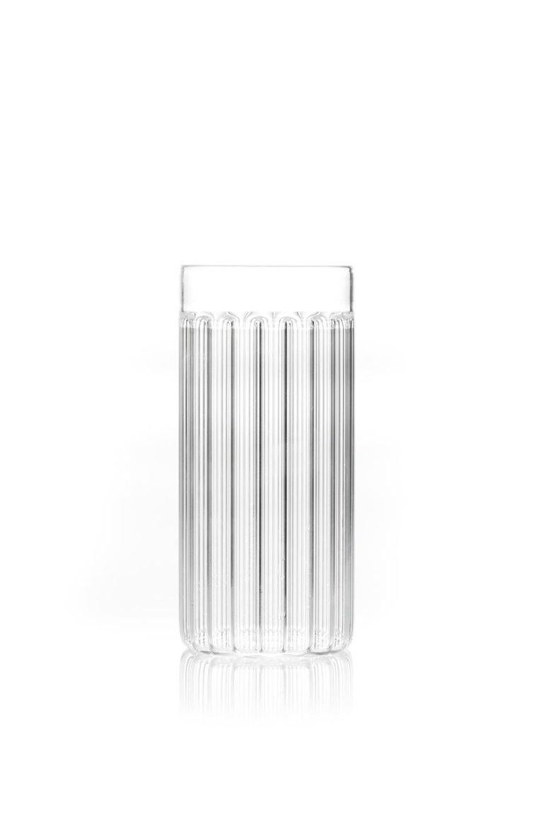 EU Clients Contemporary Czech Minimal 6 Collins & 6 Tumbler Glass Set, in Stock In New Condition In Milan, IT