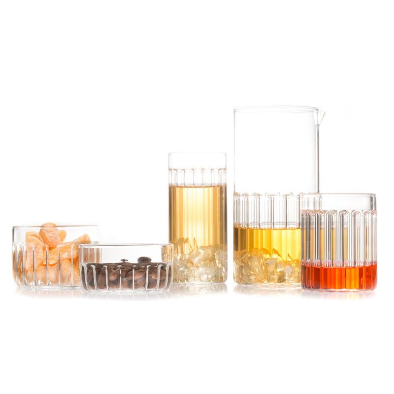 EU Clients Contemporary Czech Minimal 6 Collins & 6 Tumbler Glass Set, in Stock 1