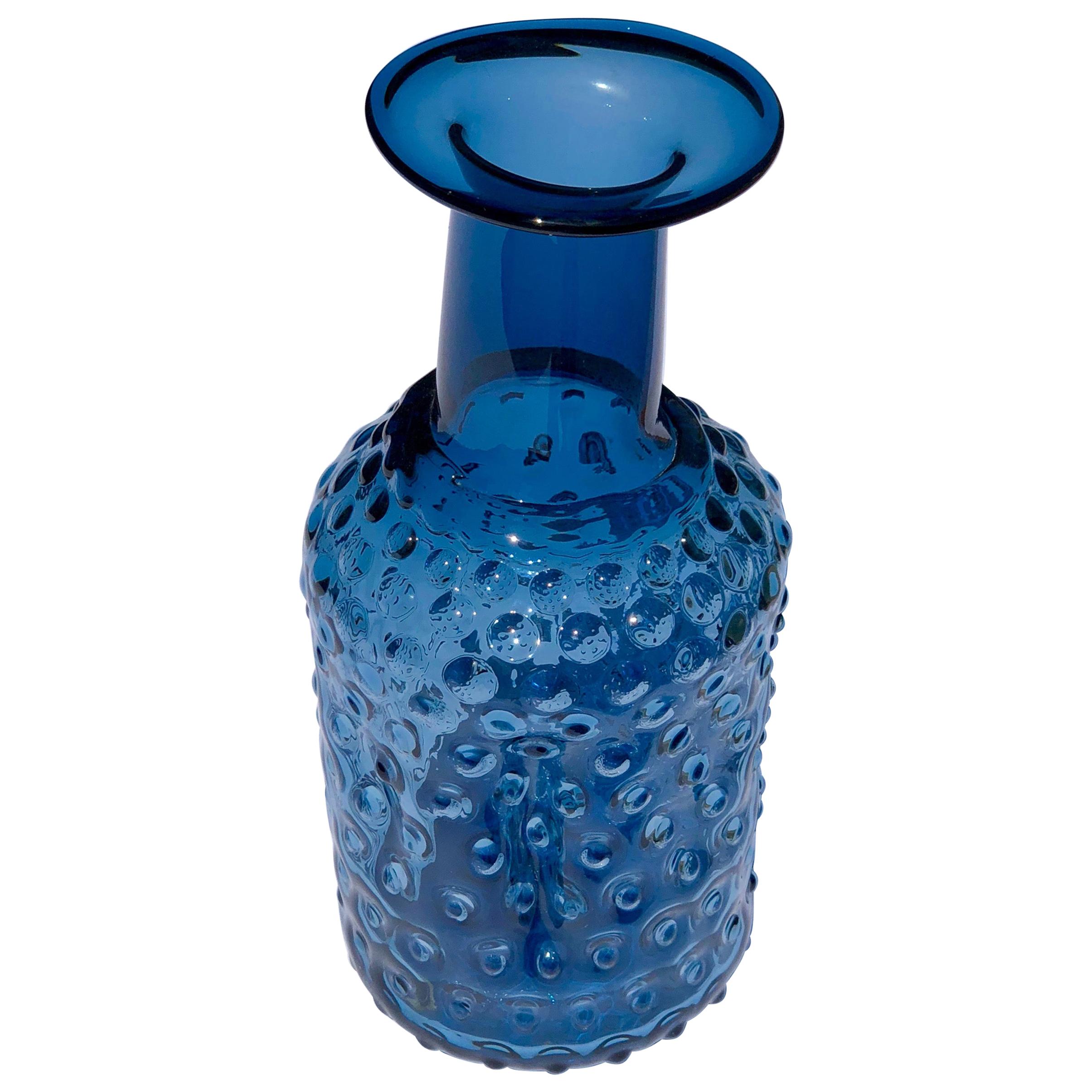 Zeitgenössische tschechische Studio-Glasflasche oder Vase
