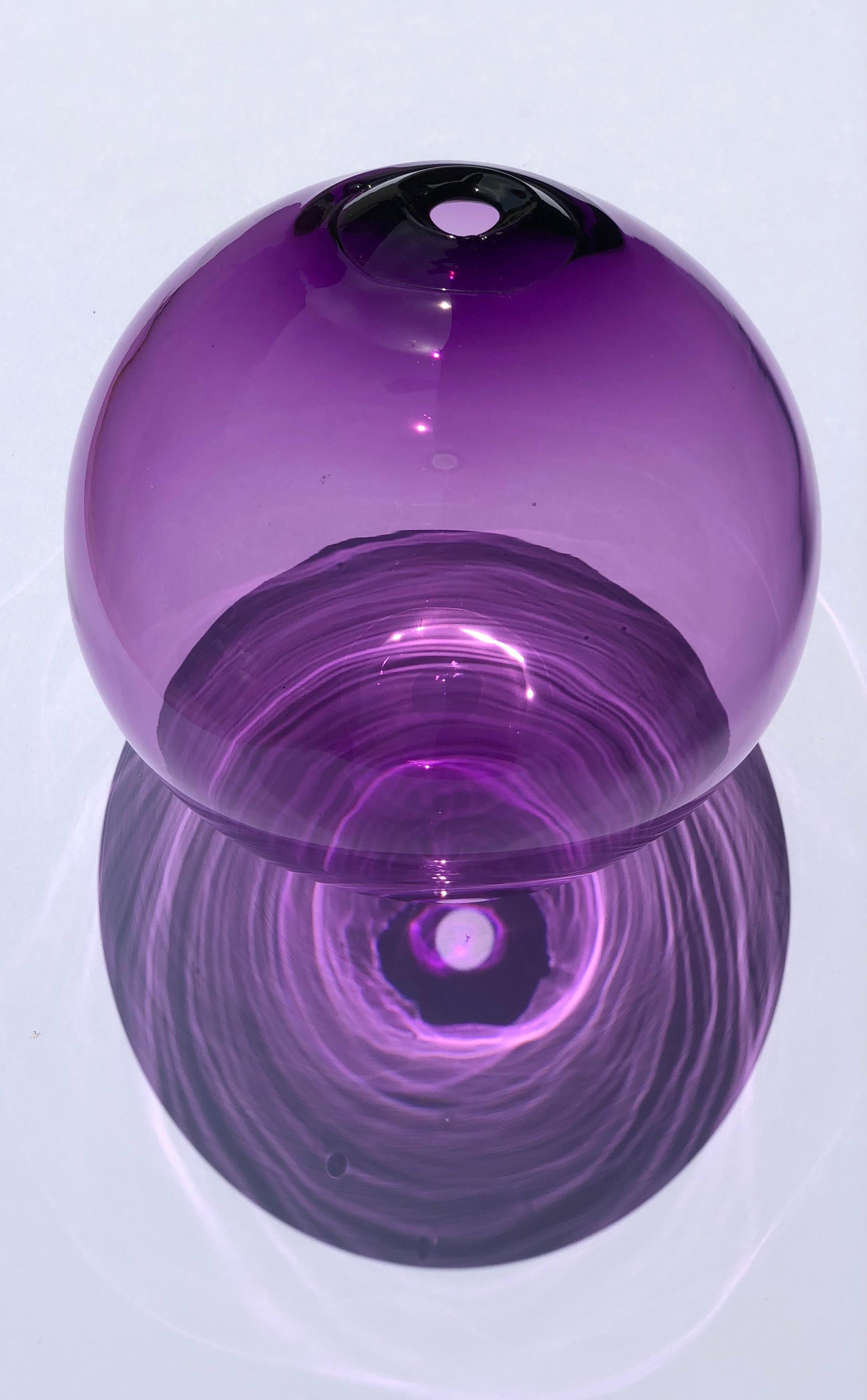 Other Contemporary Czech Studio Glass Vase with Organic Form and Transparent Color For Sale