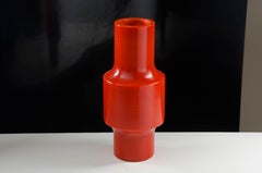 Contemporary Dai Gu Coral Peking Glass Vase by Robert Kuo, Limited Edition
