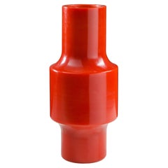Contemporary Dai Gu Coral Peking Glass Vase by Robert Kuo, Limited Edition