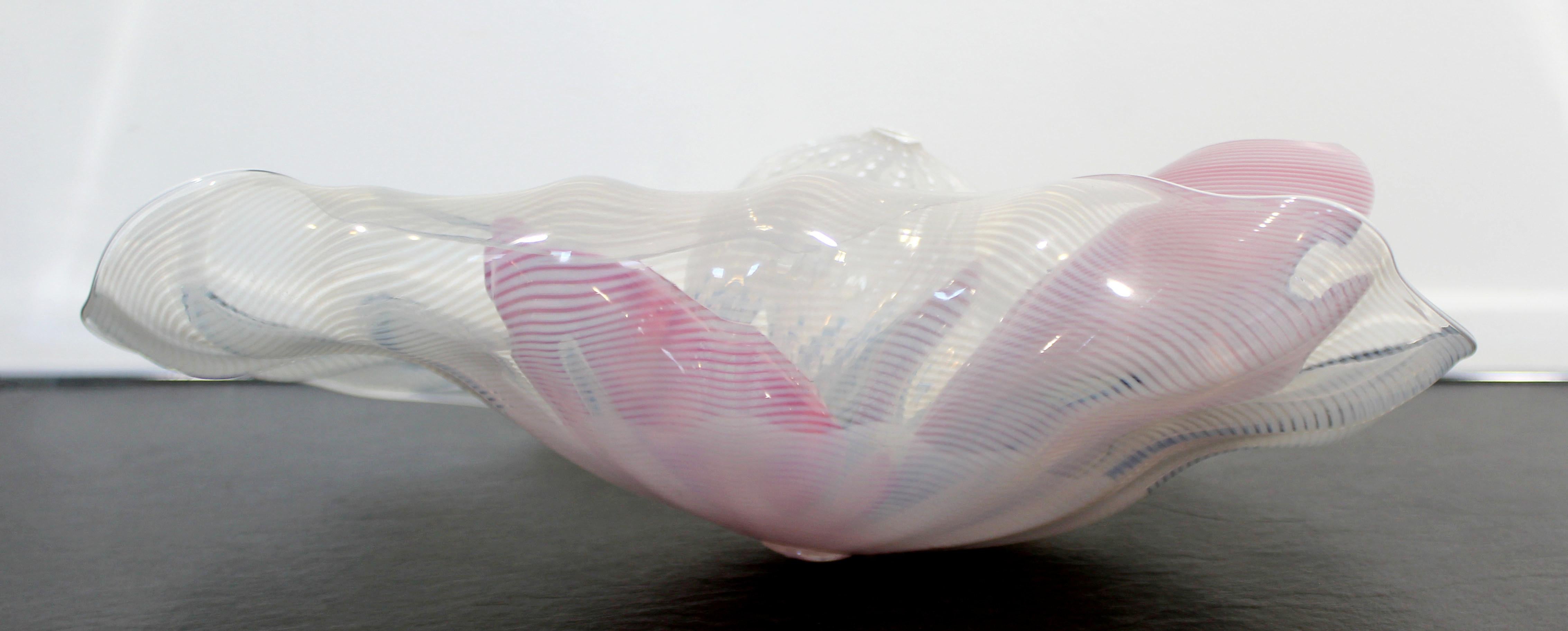 Mid-20th Century Contemporary Dale Chihuly 4-Piece Glass Sea Shell Art Table Sculpture 1990s Pink