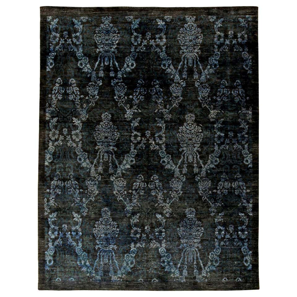 New Modern Transitional Damask Area Rug, Contemporary Victorian Damask ...