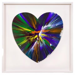 Contemporary Damien Hirts Painting "Heart Spin", circa 2009, United Kingdom