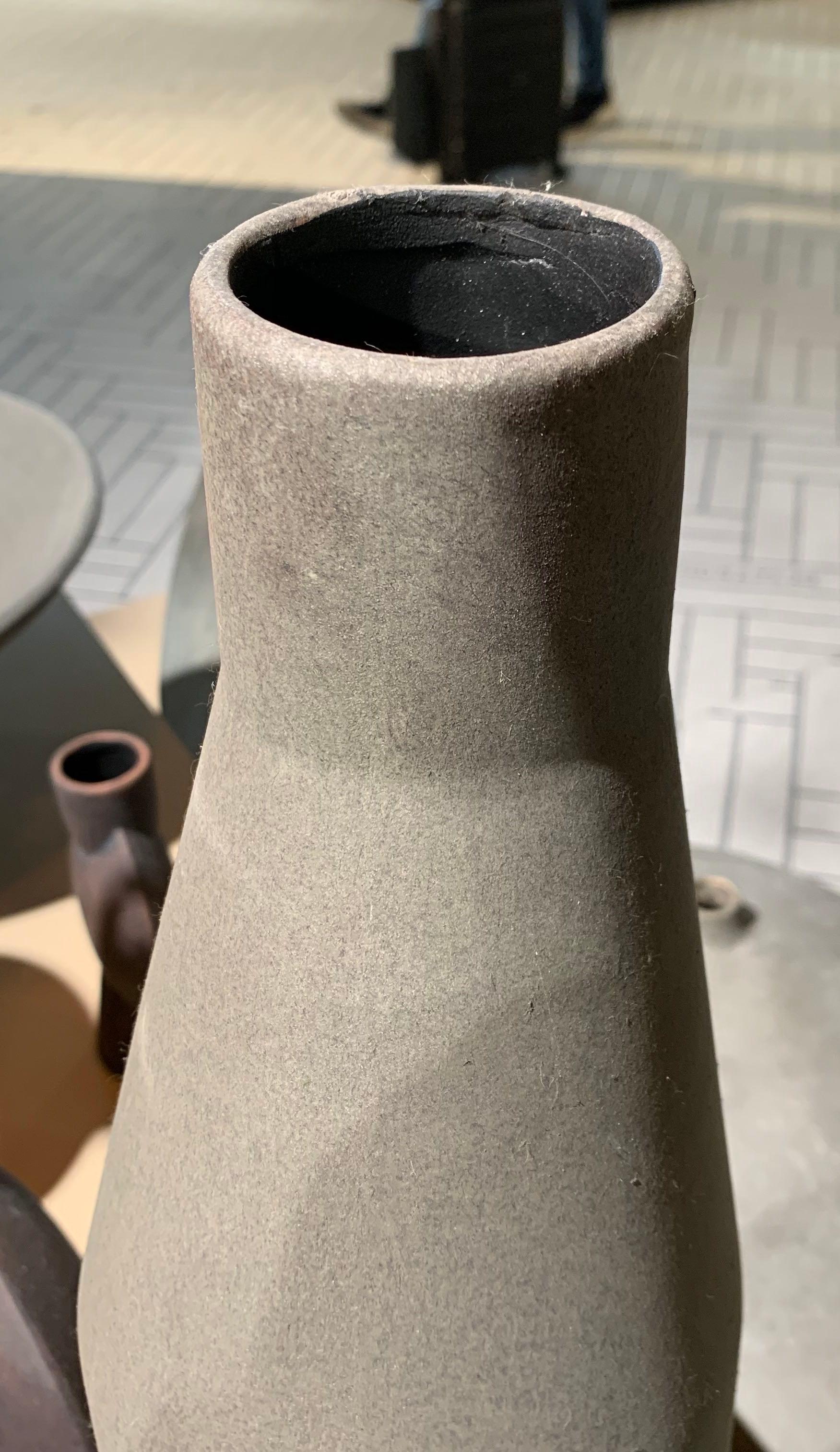 Contemporary Danish Matte Grey Vase In New Condition In New York, NY