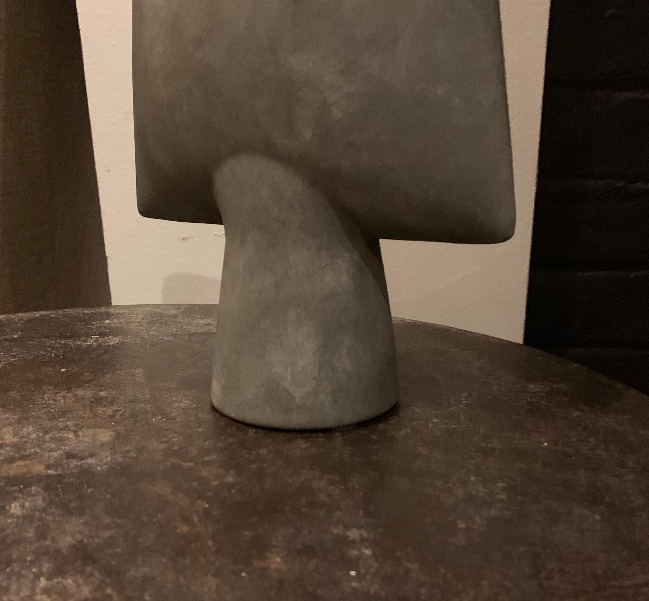 Contemporary Danish Matte Grey Vase In New Condition In New York, NY