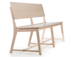Contemporary Danish Modern Bench in White Maple