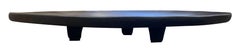Contemporary Danish Three Footed Platter, Dark Coffee Glaze, 16-Inch
