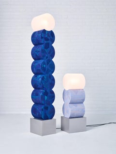 Contemporary Dark Blue Pigmented Floor Lamp, Blend Lamp Small by Ward Wijnant