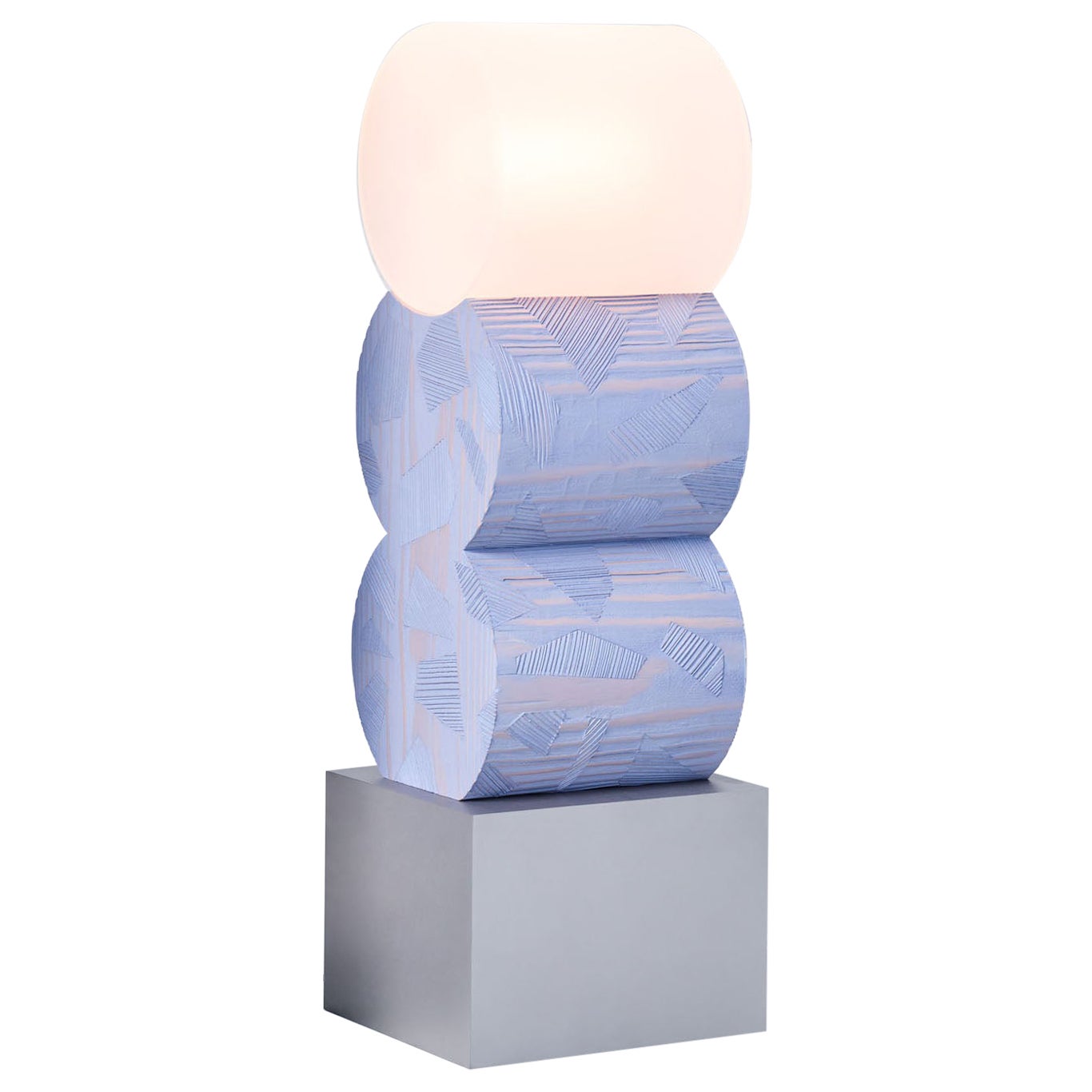 Lámpara de pie contemporánea azul oscuro pigmentado, Blend Lamp Small de Ward Wijnant