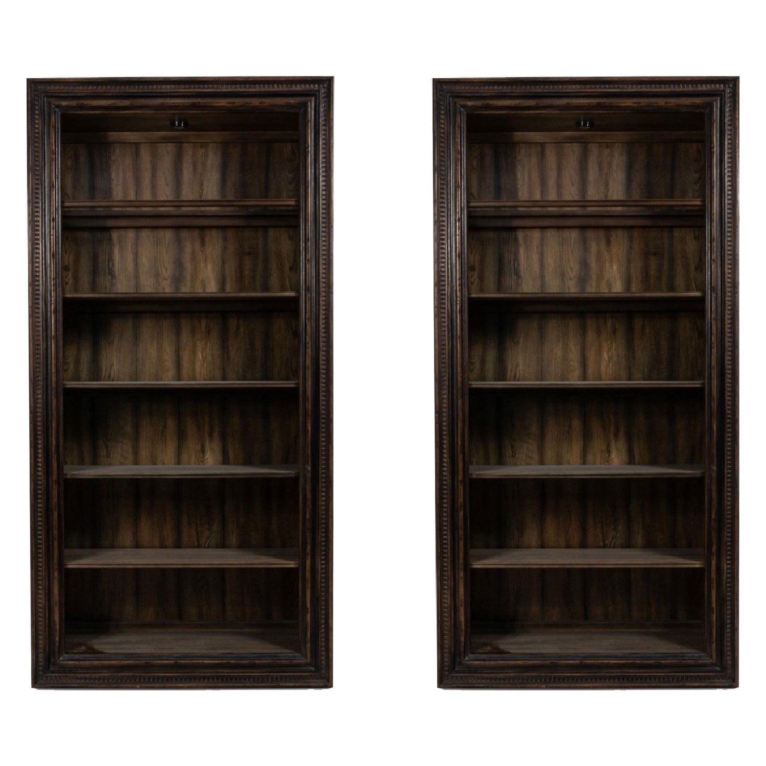 Contemporary Dark Brown Wooden Bookcases