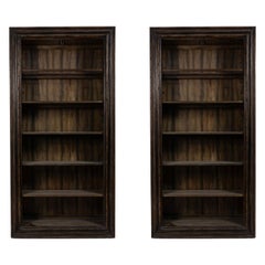 Contemporary Dark Brown Wooden Bookcases