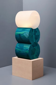 Contemporary Dark Green Pigmented Floor Lamp, Blend Lamp Small by Ward Wijnant