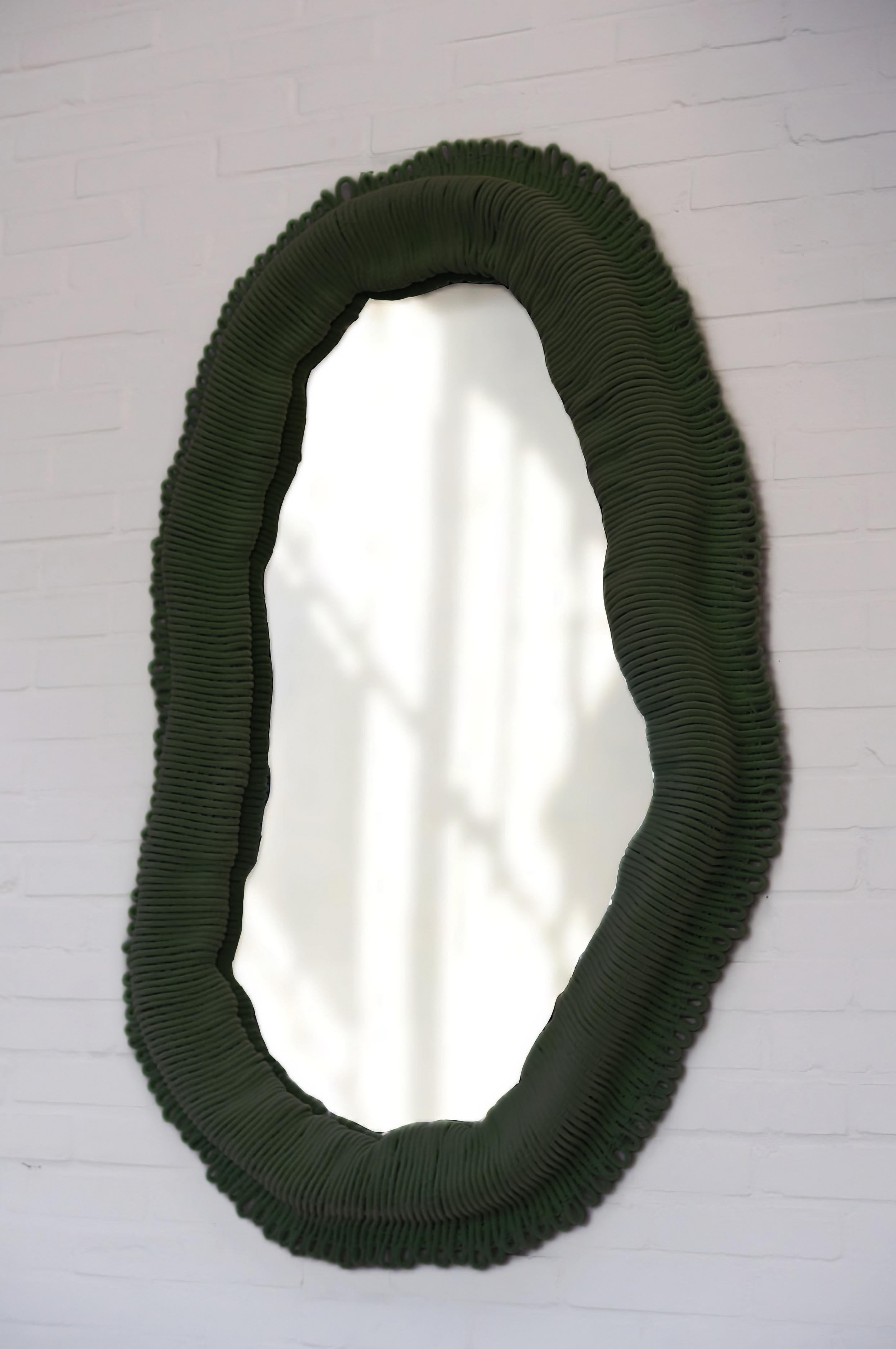Dutch Contemporary Dark grey (customizable) Wall Mirror Cynarina by Sarah Roseman For Sale