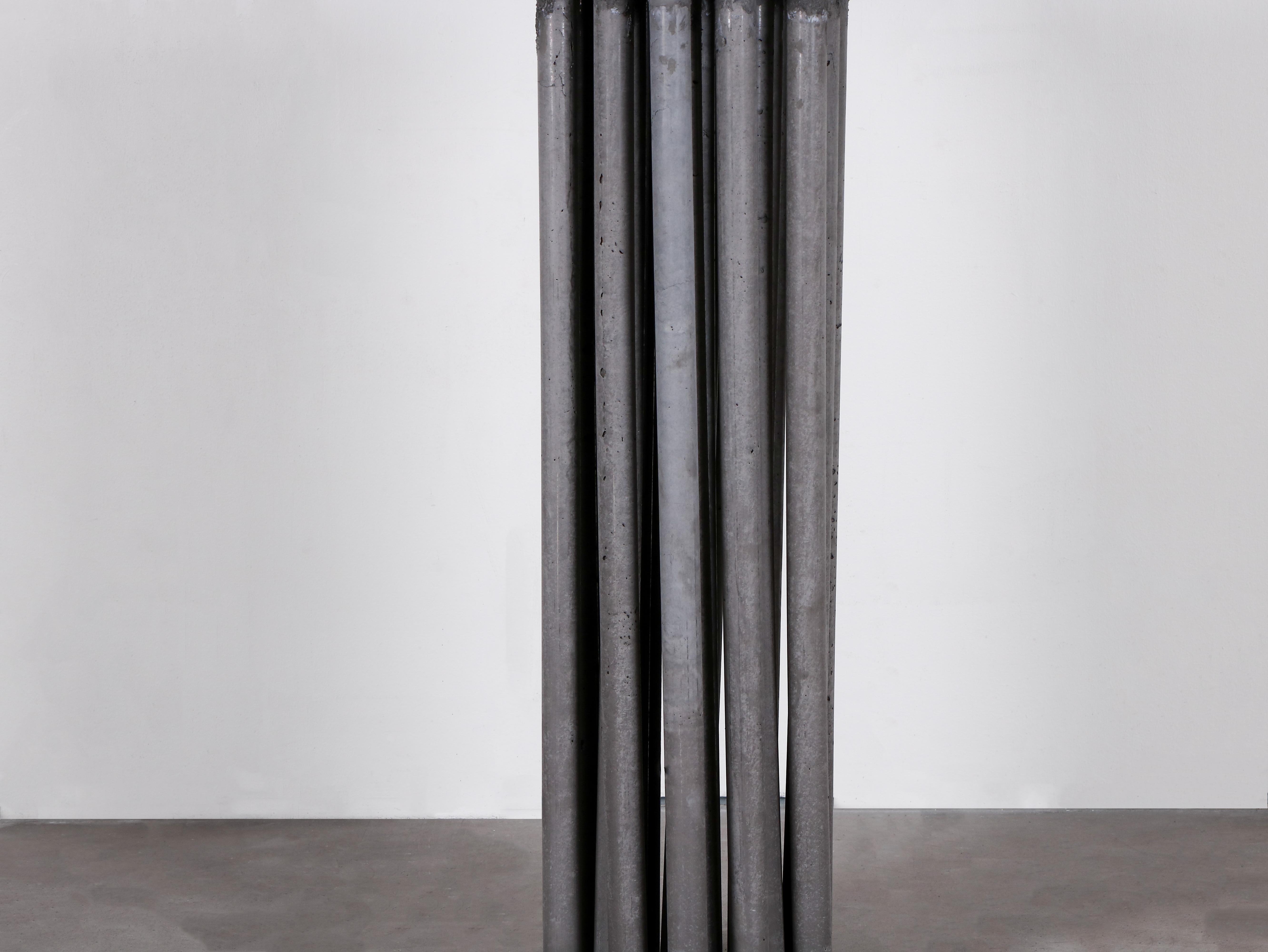 Modern Contemporary Dark Grey Pedestal in Concrete, Dop Plinth by Lucas Morten