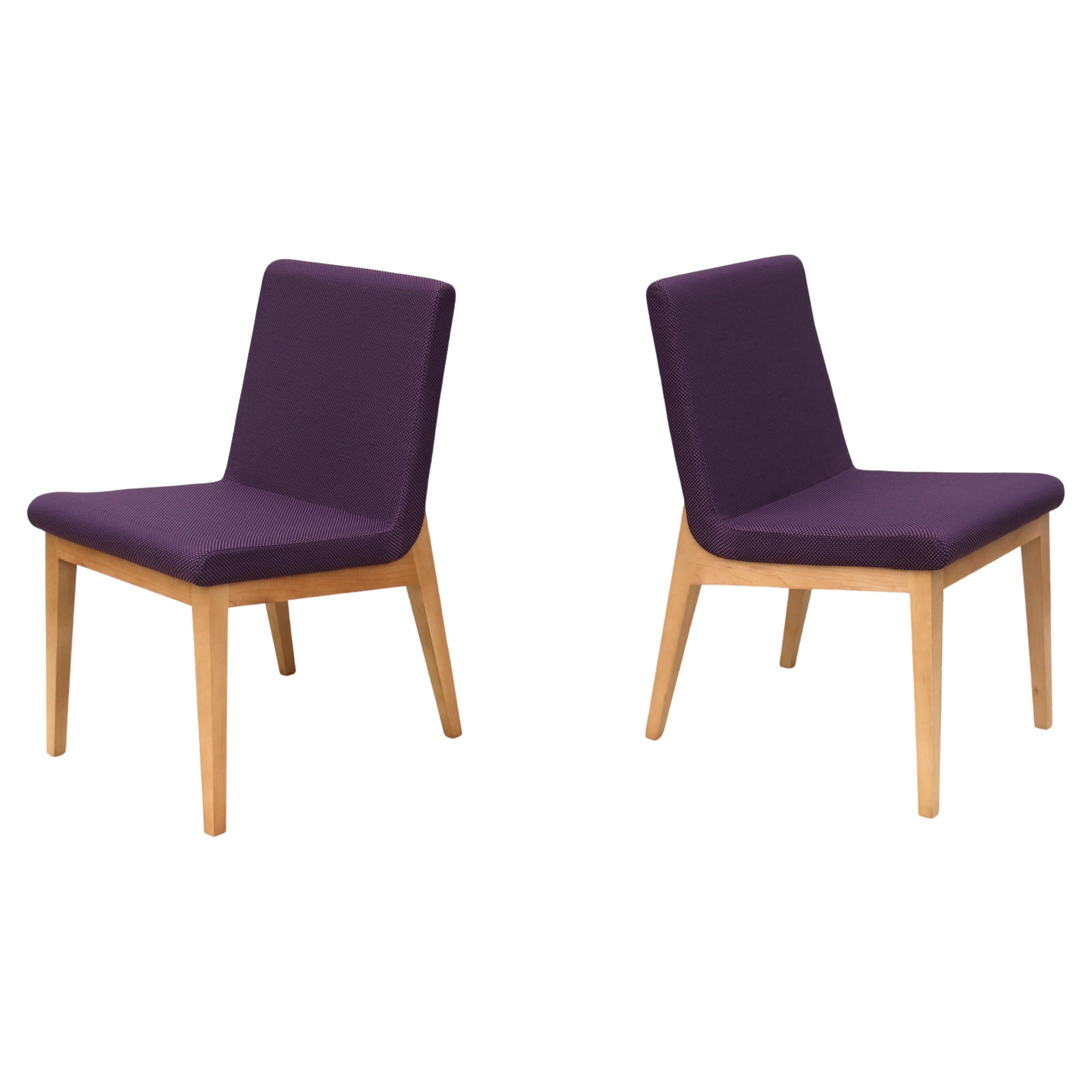 Contemporary David Mocarski for Gunlocke Tia Side Guest Chairs Brand New, a Pair