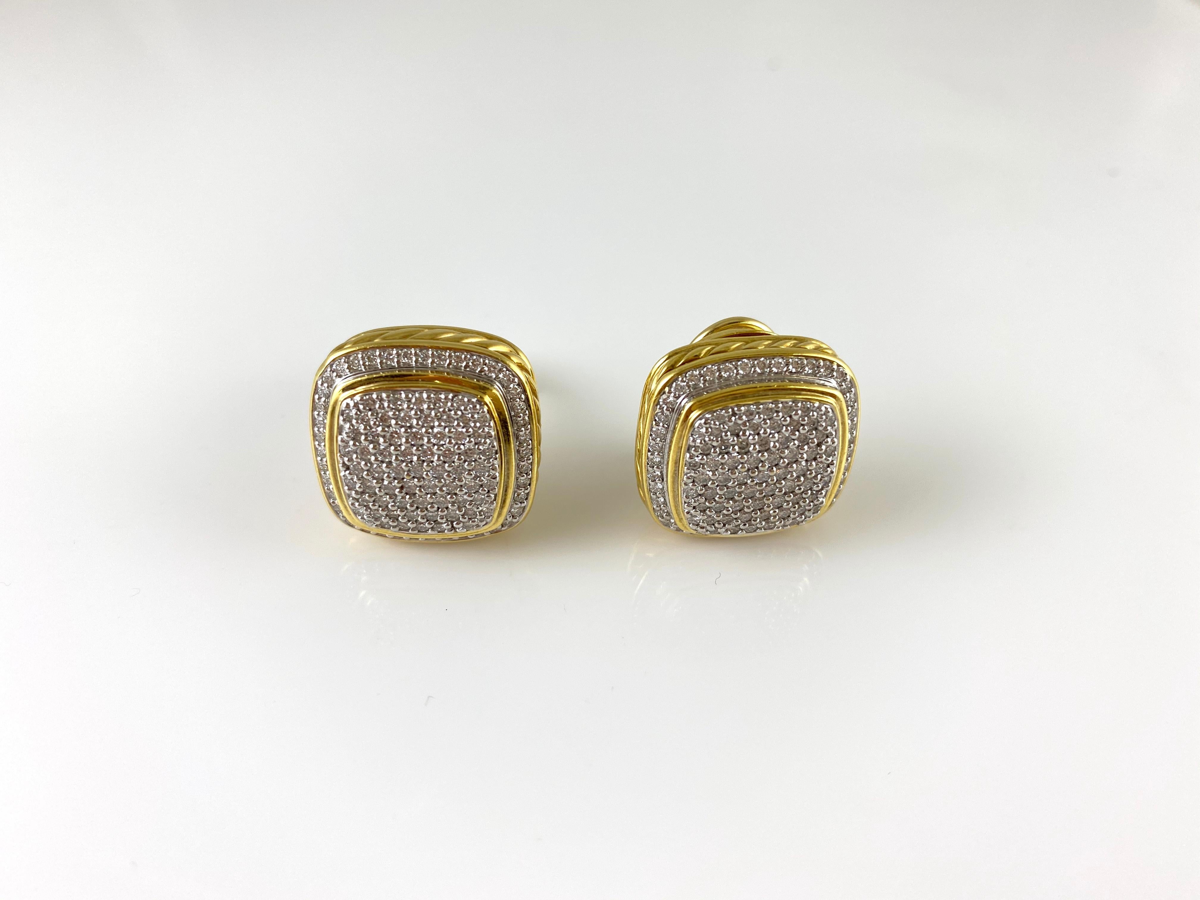 The earring is finely crated in 18k with diamonds weighing approximately total of 4.40 carat.
Signed by David Yurman.
Circa 2000.