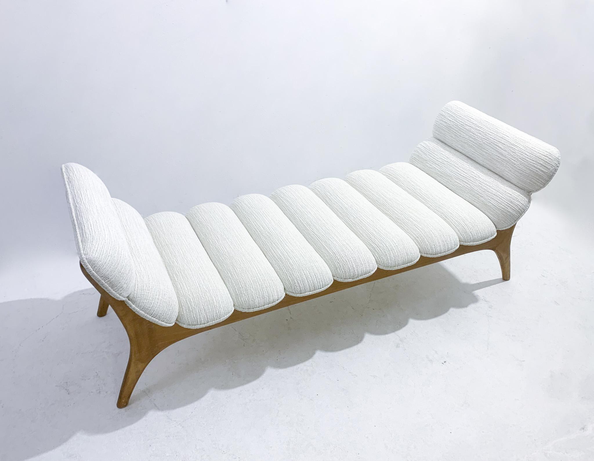 Italian Contemporary Daybed, Wood and Fabric, Italy For Sale