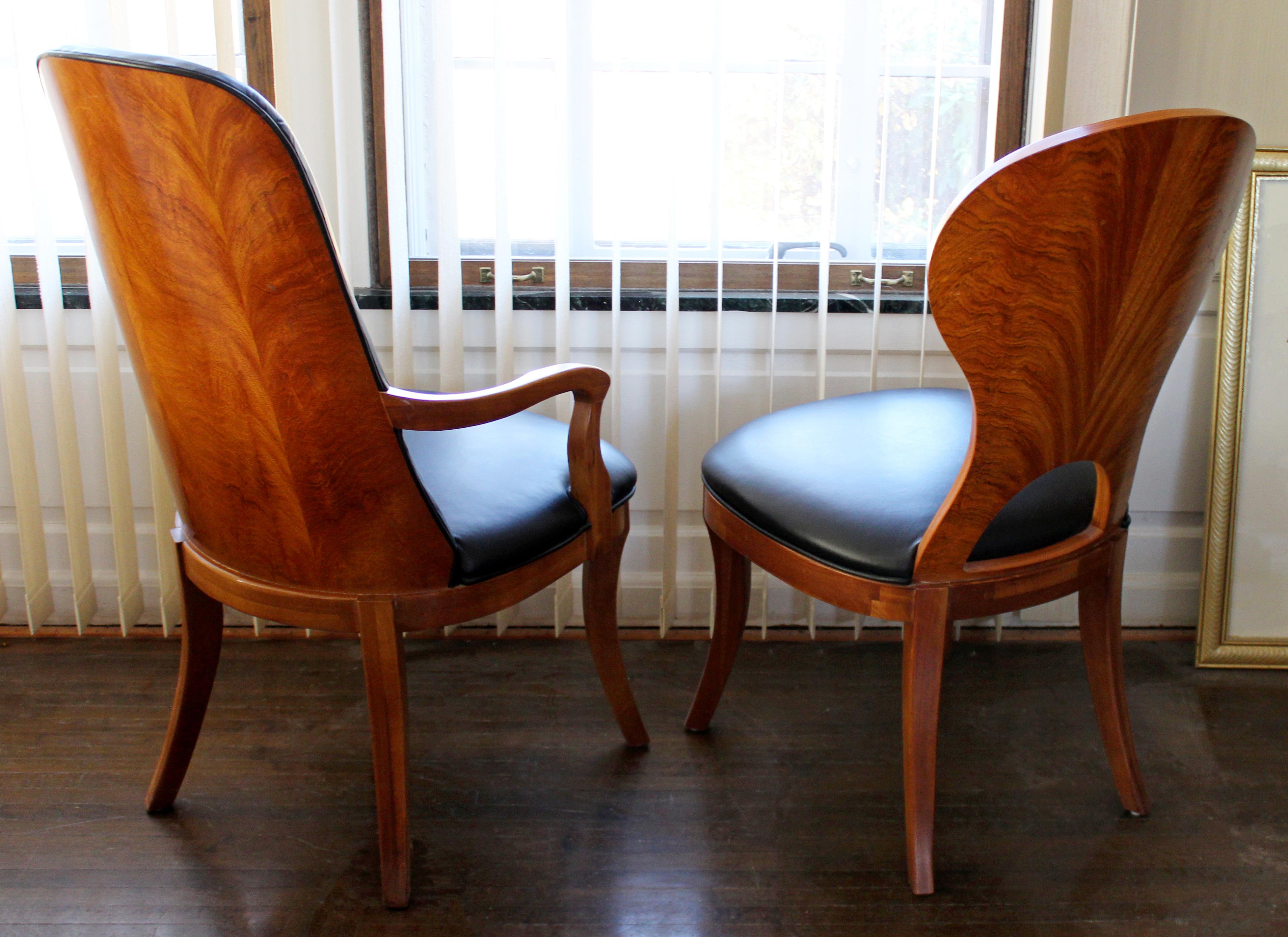 Contemporary Deco Style Double Pedestal Dining Set and Credenza Henredon, 1990s 8