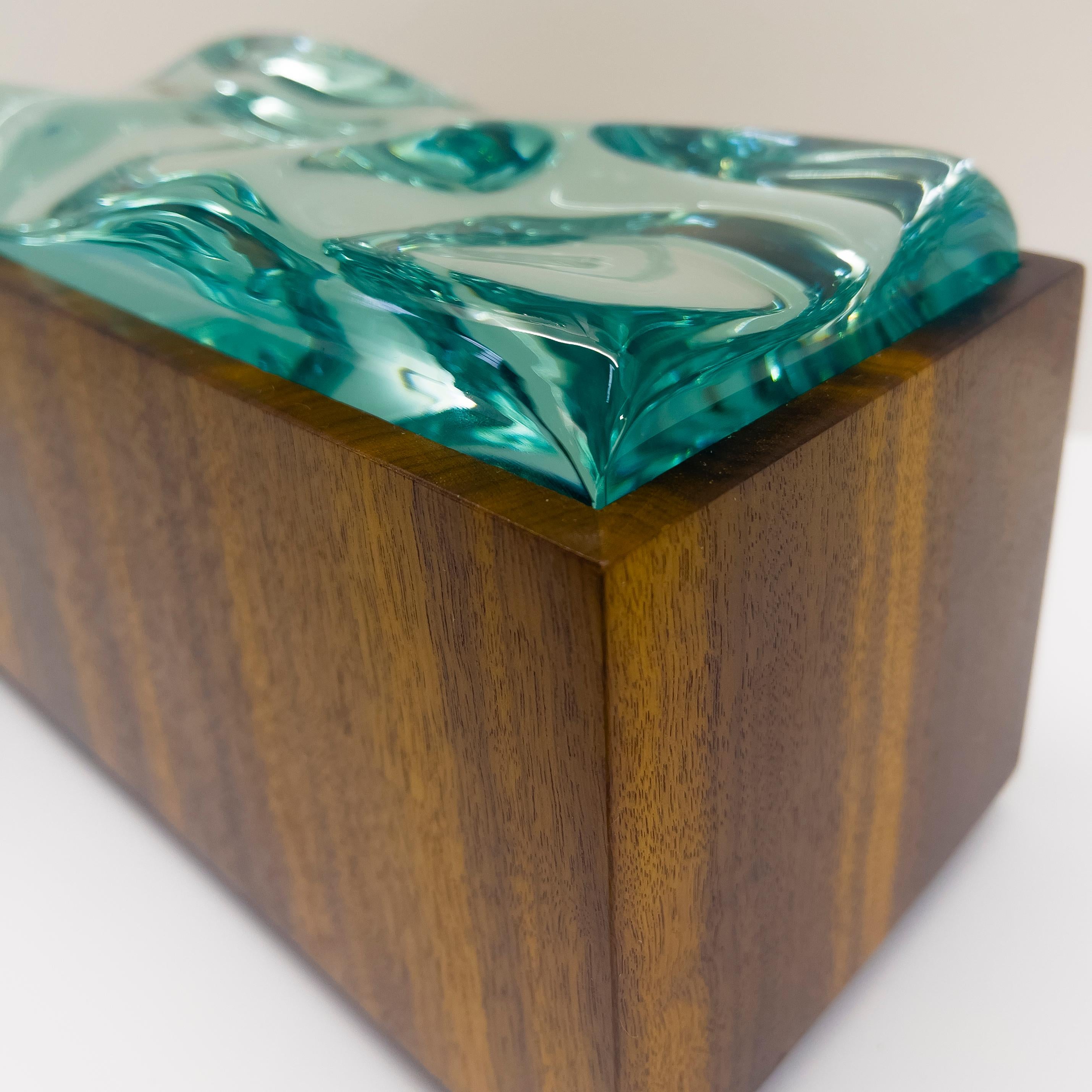 Contemporary Dekorative Schachtel Handmade Crystal und Boise De Rose by Ghirò Studio (Italienisch) im Angebot