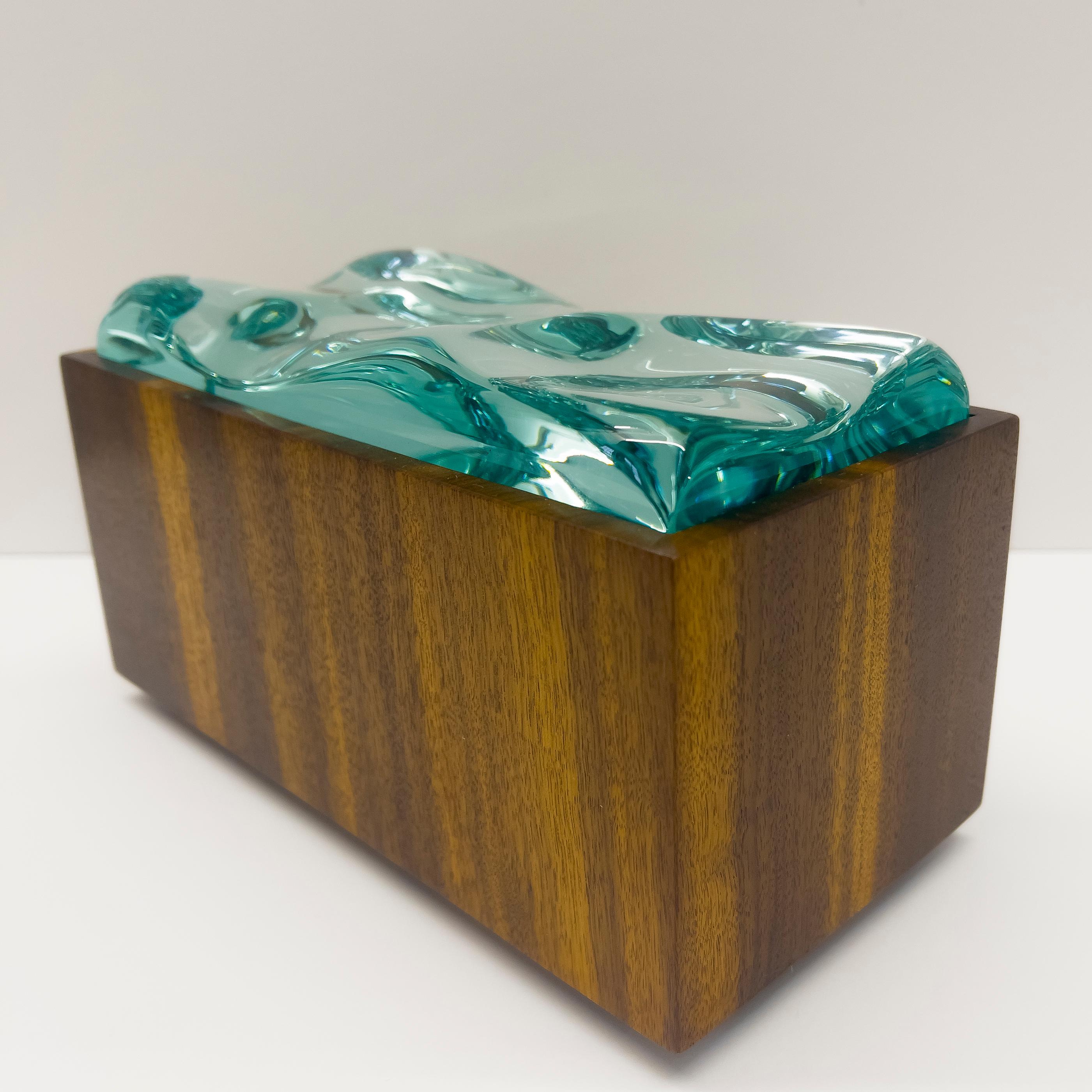 Contemporary Dekorative Schachtel Handmade Crystal und Boise De Rose by Ghirò Studio (21. Jahrhundert und zeitgenössisch) im Angebot