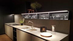 fferrone Contemporary Decorative Dark St. Steel Tall Bowl Vessel Centerpiece