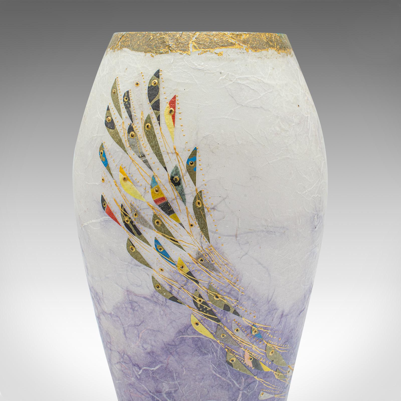 Contemporary Decorative Flower Vase, English, Art Glass, Posy Sleeve, Applique For Sale 5