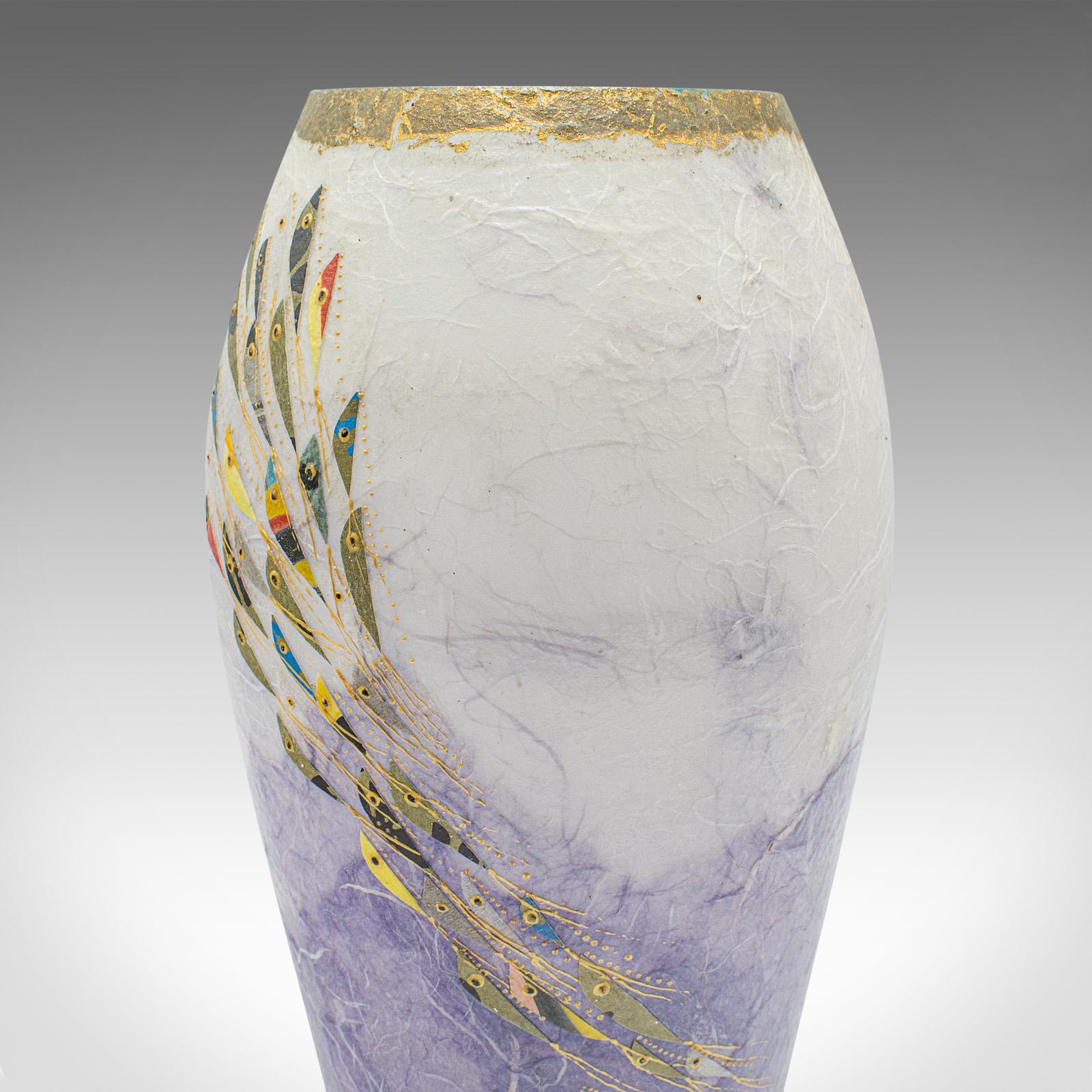 Contemporary Decorative Flower Vase, English, Art Glass, Posy Sleeve, Applique For Sale 6