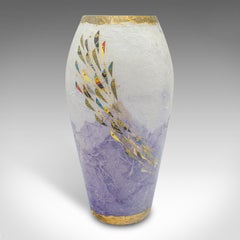 Contemporary Decorative Flower Vase, English, Art Glass, Posy Sleeve, Applique