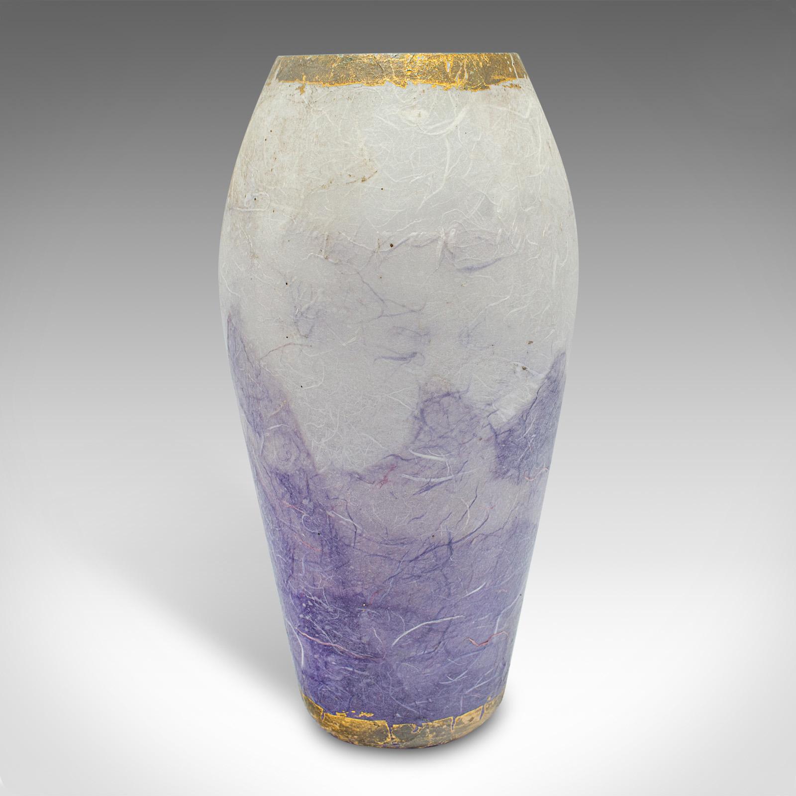 British Contemporary Decorative Flower Vase, English, Art Glass, Posy Sleeve, Applique For Sale