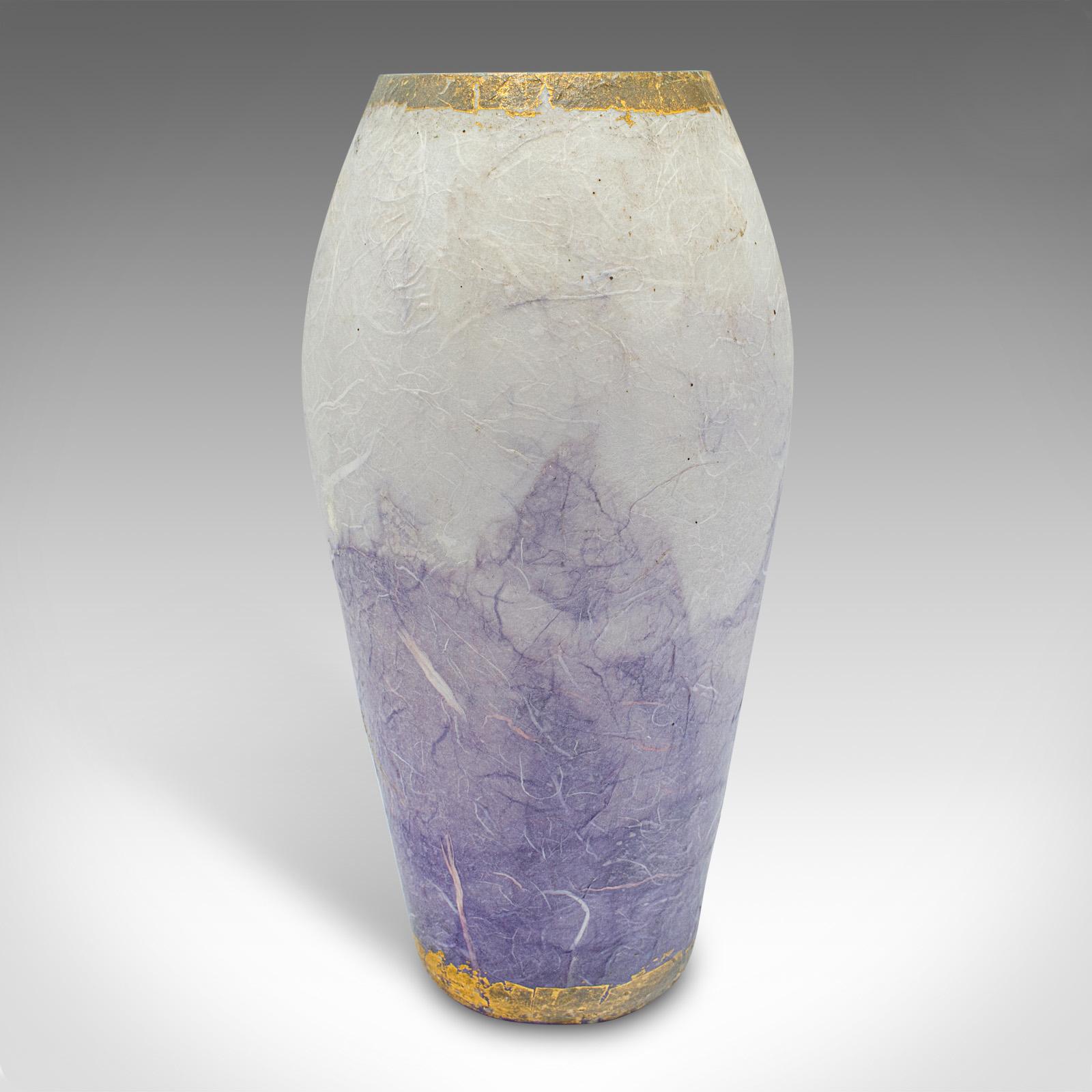 Contemporary Decorative Flower Vase, English, Art Glass, Posy Sleeve, Applique In Good Condition For Sale In Hele, Devon, GB