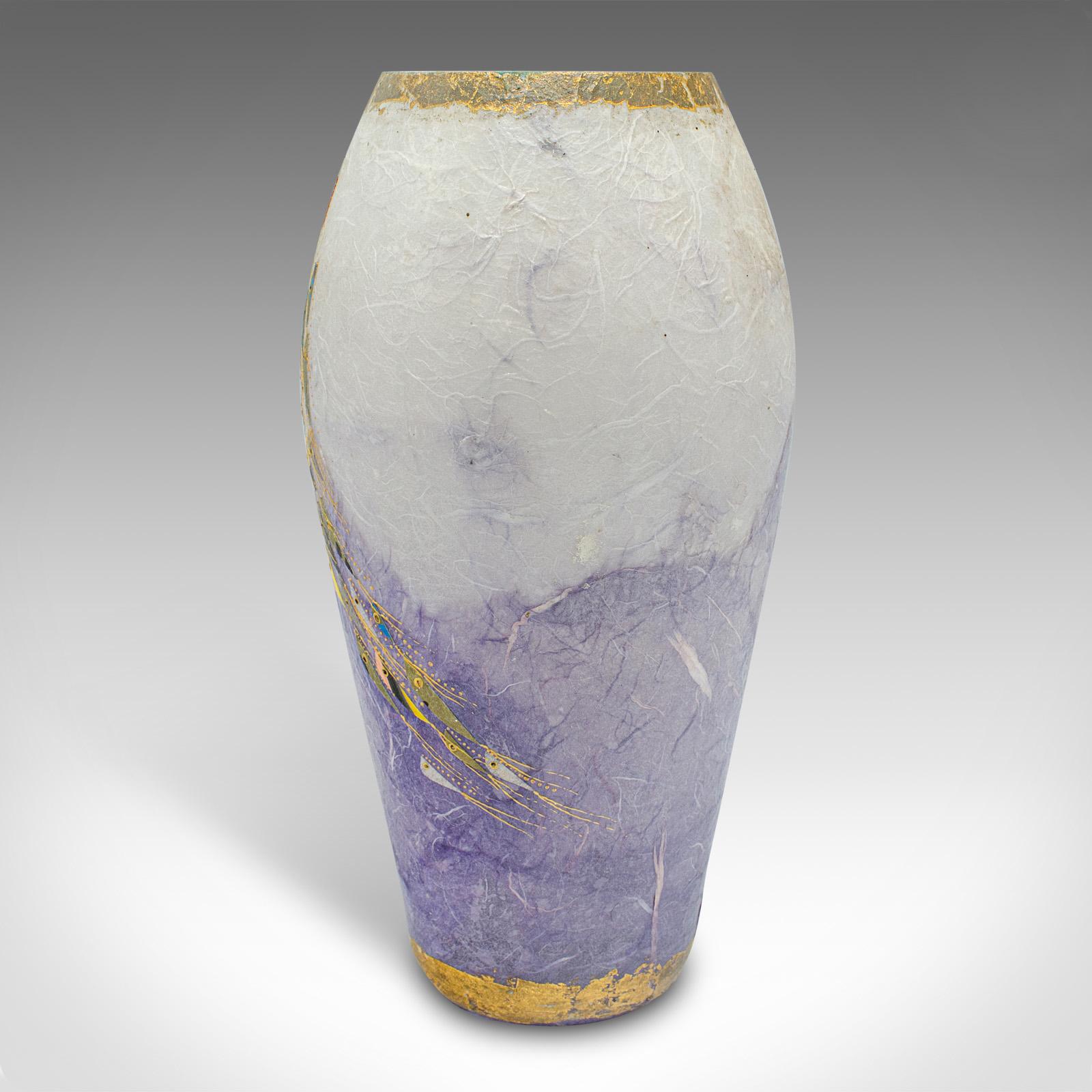 Contemporary Decorative Flower Vase, English, Art Glass, Posy Sleeve, Applique For Sale 1