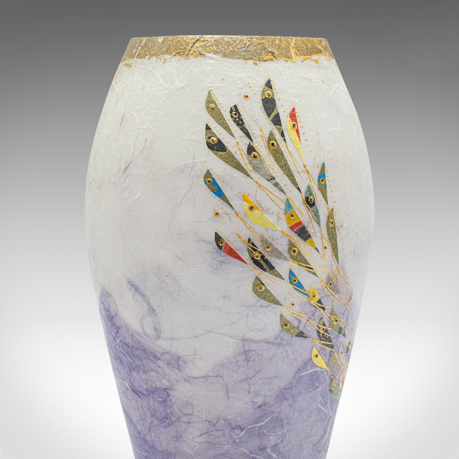 Contemporary Decorative Flower Vase, English, Art Glass, Posy Sleeve, Applique For Sale 4