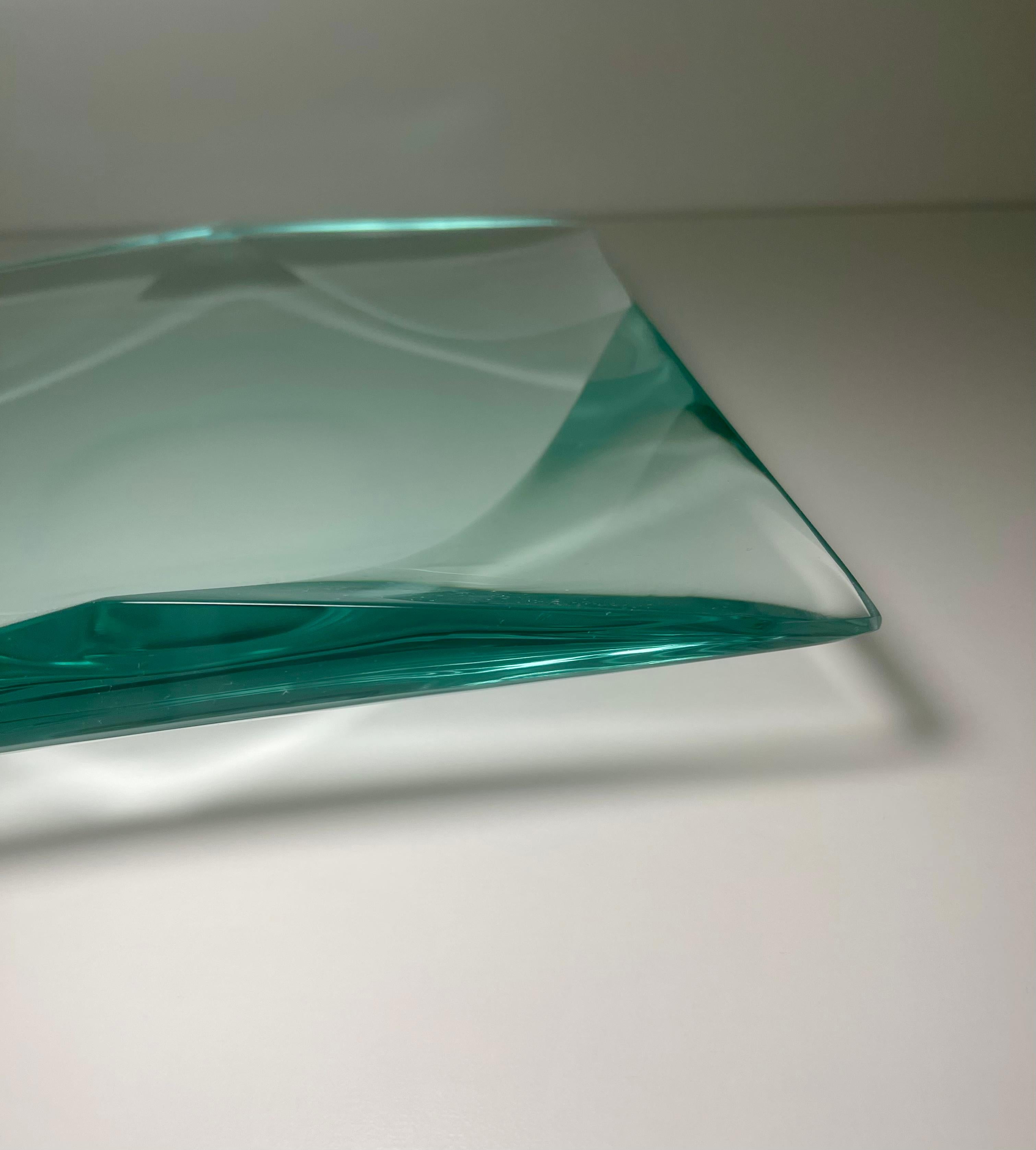 Contemporary Decorative Handmade Crystal Bowl by Ghiró Studio For Sale 3