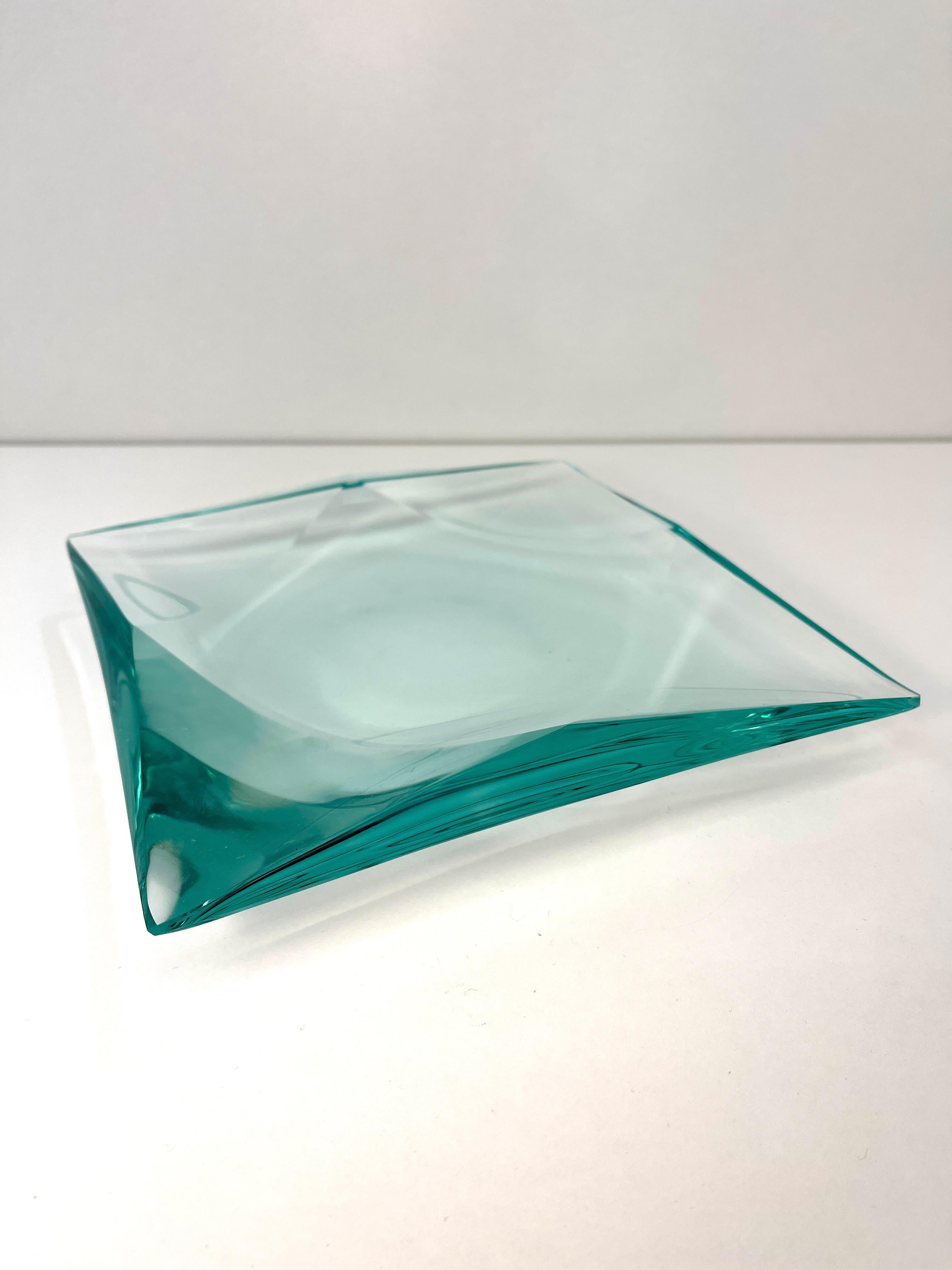 Contemporary Decorative Handmade Crystal Bowl by Ghiró Studio For Sale 9